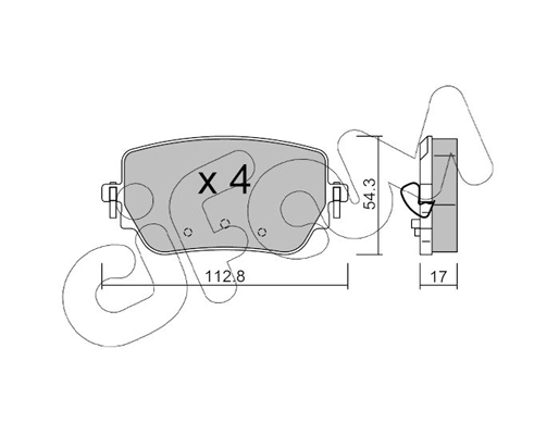 Brake Pad Set, disc brake (822-1196-0)