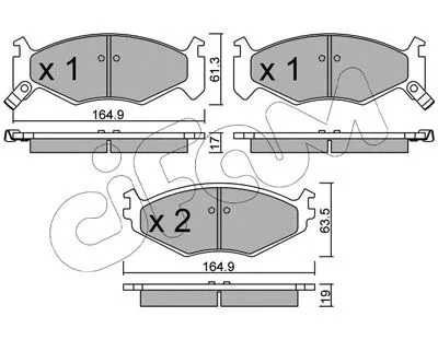 Brake Pad Set, disc brake (822-289-0)