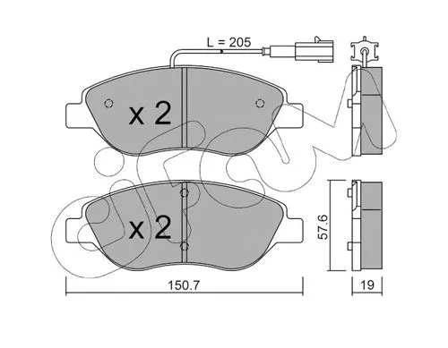 Brake Pad Set, disc brake (822-577-1)