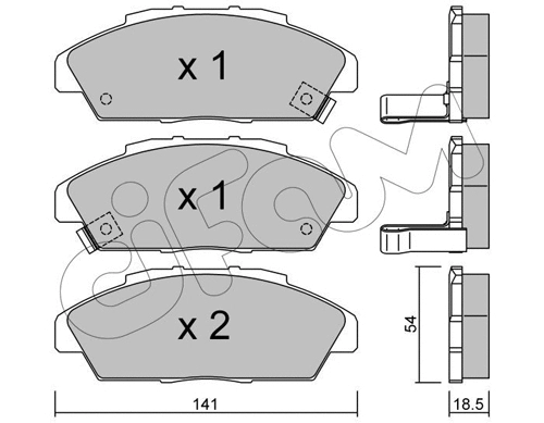 Brake Pad Set, disc brake (822-385-0)