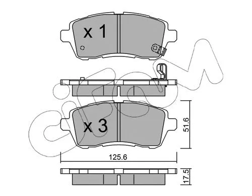 Brake Pad Set, disc brake (822-793-0)