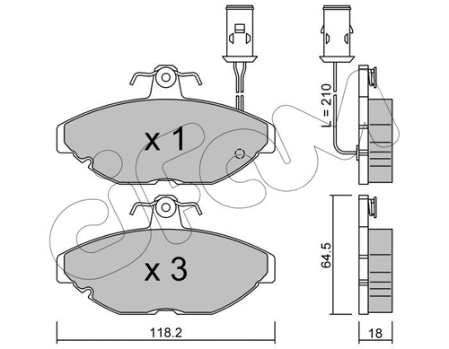 Brake Pad Set, disc brake (822-191-0)