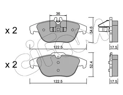 Brake Pad Set, disc brake (822-666-0)