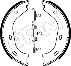 Brake Shoe Set, parking brake (153-232K)