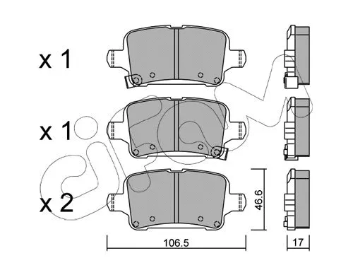 Brake Pad Set, disc brake (822-1116-0)