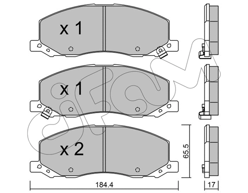 Brake Pad Set, disc brake (822-923-0)