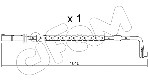 Warning Contact, brake pad wear (SU.221)
