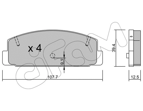 Brake Pad Set, disc brake (822-302-2)