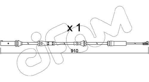 Warning Contact, brake pad wear (SU.350)