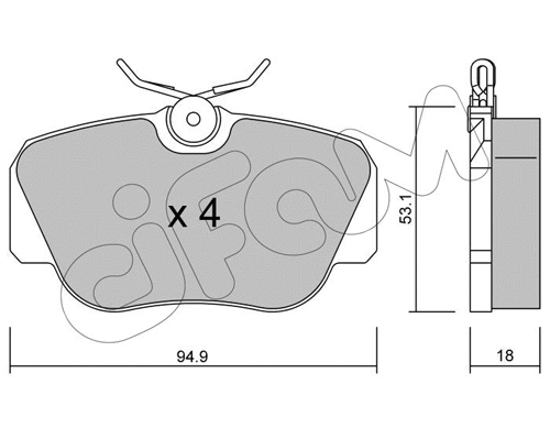 Brake Pad Set, disc brake (822-041-0)