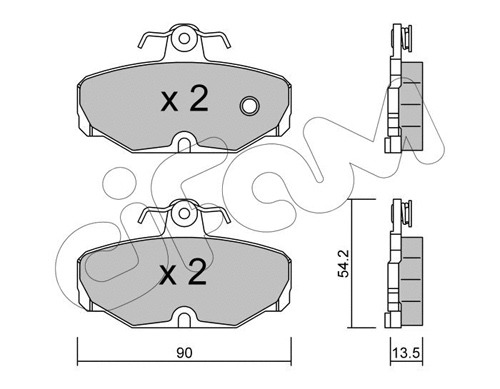 Brake Pad Set, disc brake (822-095-0)