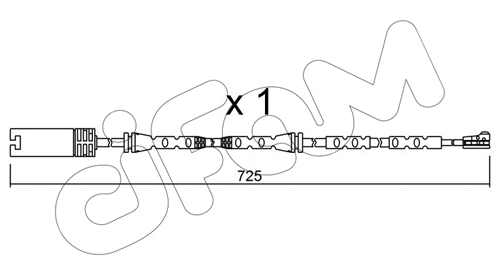Warning Contact, brake pad wear (SU.302)