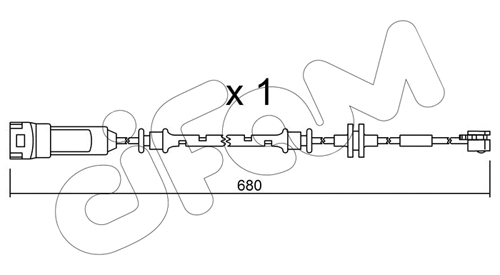 Warning Contact, brake pad wear (SU.145)