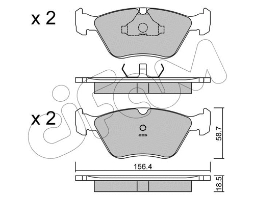 Brake Pad Set, disc brake (822-205-0)