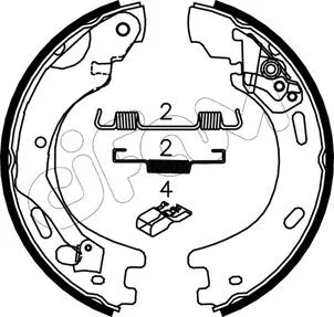 Brake Shoe Set, parking brake (153-376K)