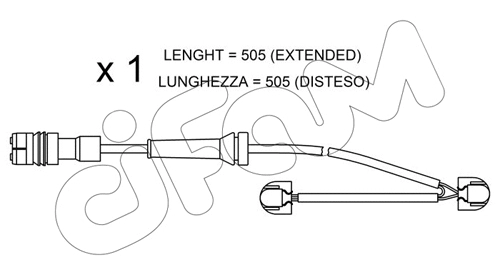Warning Contact, brake pad wear (SU.266)