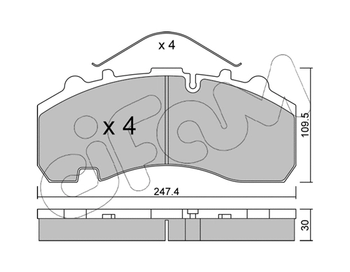 Brake Pad Set, disc brake (822-596-0)