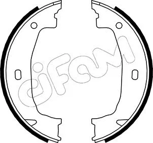 Brake Shoe Set, parking brake (153-018)