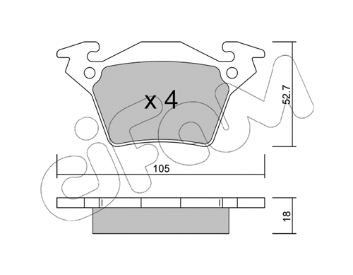 Brake Pad Set, disc brake (822-574-0)
