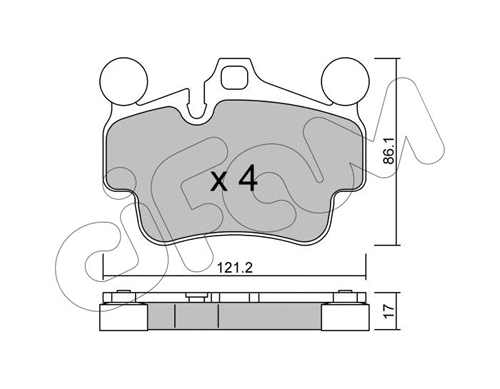 Brake Pad Set, disc brake (822-892-0)