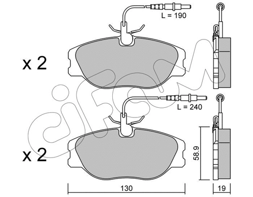 Brake Pad Set, disc brake (822-072-3)