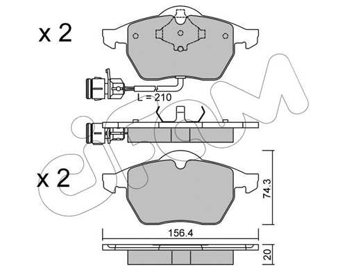 Brake Pad Set, disc brake (822-181-0)