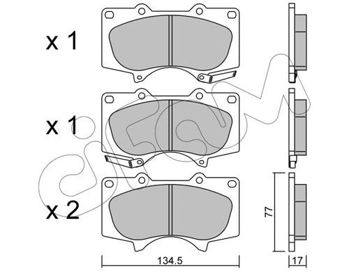 Brake Pad Set, disc brake (822-454-0)