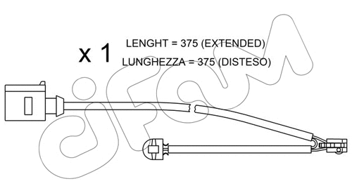 Warning Contact, brake pad wear (SU.294)