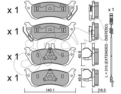 Brake Pad Set, disc brake (822-570-1K)