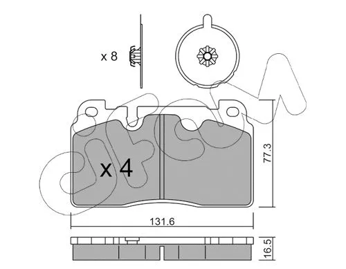 Brake Pad Set, disc brake (822-979-0-141)