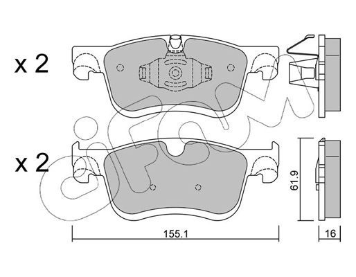 Brake Pad Set, disc brake (822-1349-0)