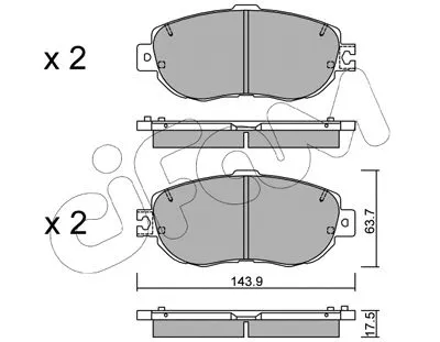 Brake Pad Set, disc brake (822-756-1)