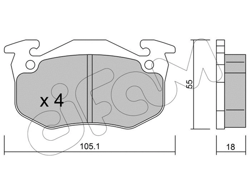 Brake Pad Set, disc brake (822-036-4)