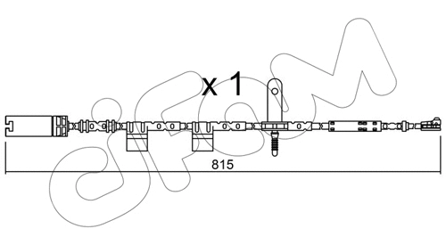 Warning Contact, brake pad wear (SU.324)