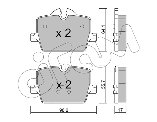 Brake Pad Set, disc brake (822-1265-0)