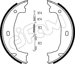 Brake Shoe Set, parking brake (153-018K)
