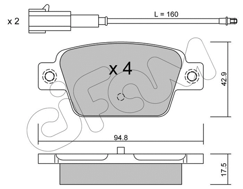 Brake Pad Set, disc brake (822-323-1)