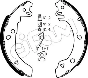 Brake Shoe Set (153-118K)