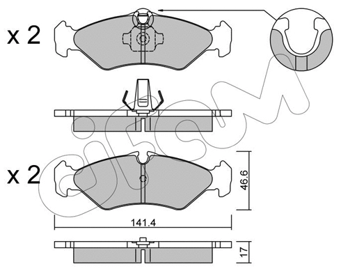 Brake Pad Set, disc brake (822-571-1)