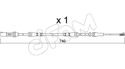 Warning Contact, brake pad wear (SU.362)