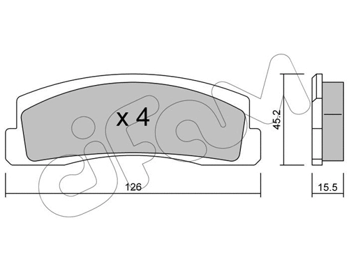 Brake Pad Set, disc brake (822-046-0)