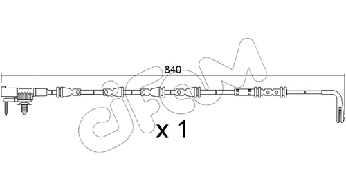 Warning Contact, brake pad wear (SU.383)