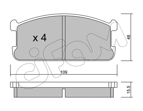 Brake Pad Set, disc brake (822-480-0)