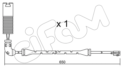 Warning Contact, brake pad wear (SU.147)