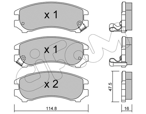 Brake Pad Set, disc brake (822-230-1)