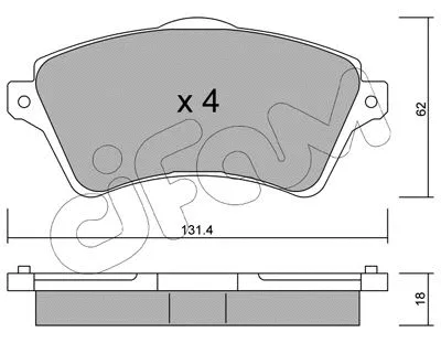 Brake Pad Set, disc brake (822-349-0)