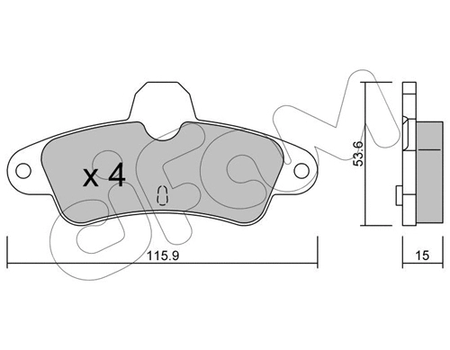 Brake Pad Set, disc brake (822-143-0)