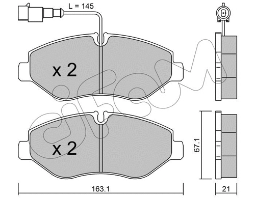Brake Pad Set, disc brake (822-671-4)