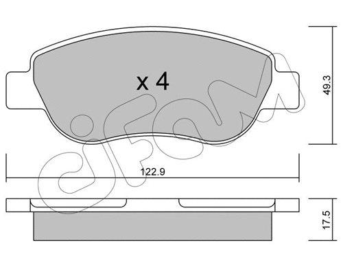 Brake Pad Set, disc brake (822-781-0)