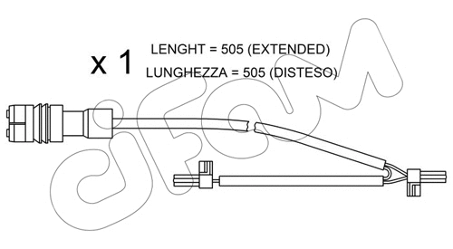 Warning Contact, brake pad wear (SU.219)